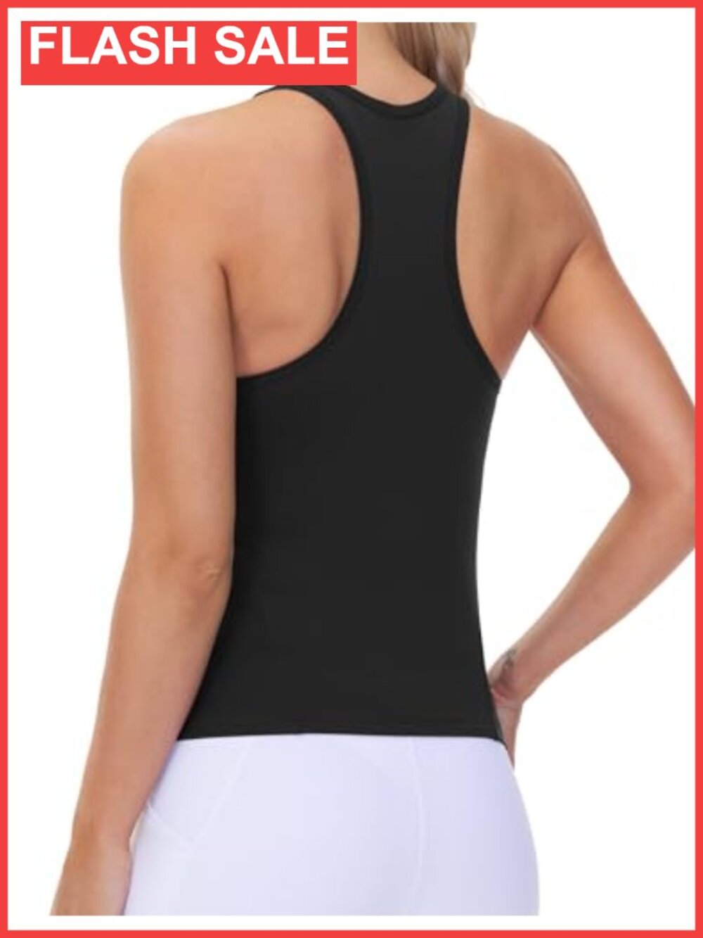 Racerback Workout Tank Top Slim Fit Sleeveless Yoga Athletic Shirt